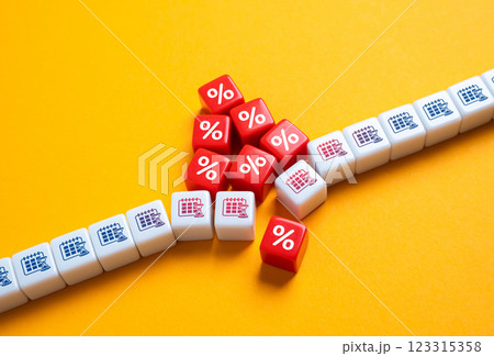 Deadline for payment of interest on loans and declaration of bankruptcy. Financial crisis, debt obligations, overdue payments, insolvency risks. Economic downfall. 123315358