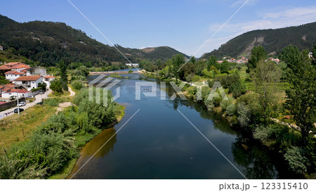 View over Mondego river in Penacova 123315410
