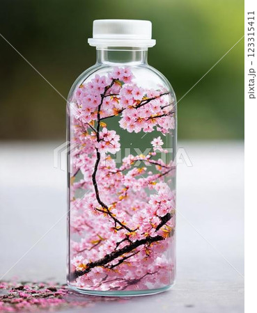 桜　ボトル　花世界 123315411