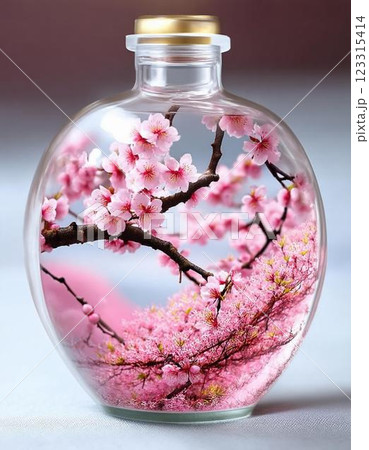 桜　ボトル　花世界 123315414