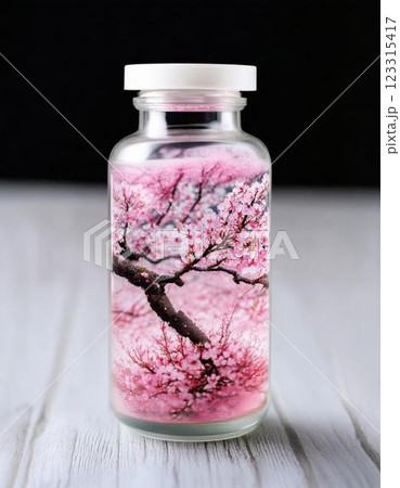 桜　ボトル　花世界 123315417