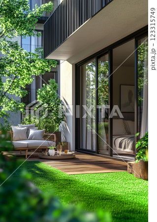 住宅イメージ 小さな癒しの空間 人工芝 住宅イメージ 小さな癒しの空間 人工芝 123315749