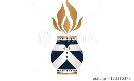 Holika Dahan celebration: joyous tradition, cultural festivity, sacred ritual, vibrant evening, festival fire, ancient mythology, community gathering, spiritual significance, Indian heritage 123316379