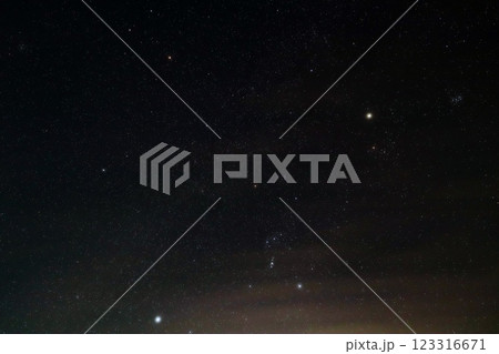 火星と木星とオリオン座 123316671