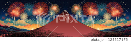 凱風快晴と花火 凱風快晴と花火 123317176