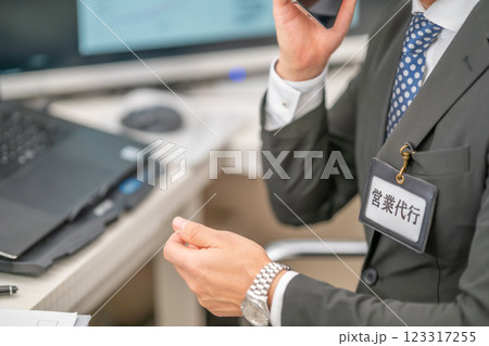 代行業の仕事をこなす社員 代行業の仕事をこなす社員 123317255