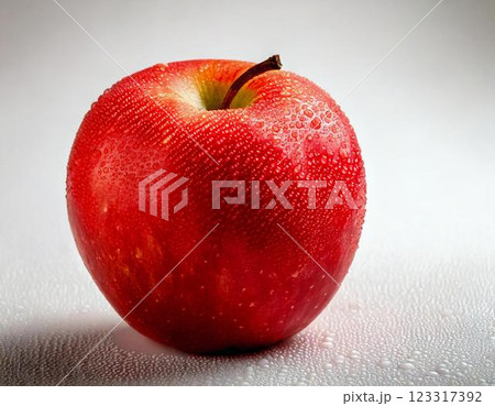 水滴のついた赤りんご(AI生成画像) 水滴のついた赤りんご(AI生成画像) 123317392