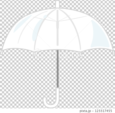 打開透明塑膠雨傘 打開透明塑膠雨傘 123317455