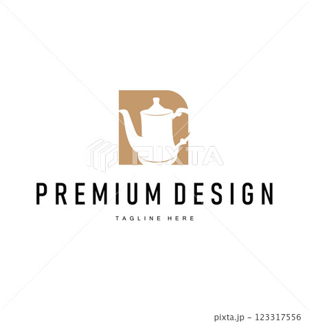 retro vintage silhouette design concept simple minimalist kettle logo product brand template retro vintage silhouette design concept simple minimalist kettle logo product brand template 123317556