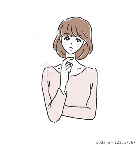 悩む女性 123317567