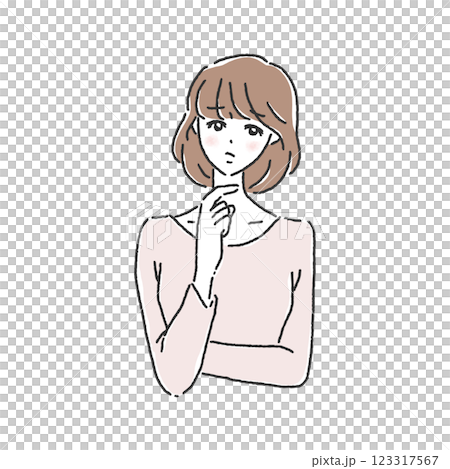 悩む女性 123317567