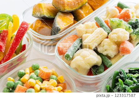 冷凍野菜　野菜の冷凍保存 123317587