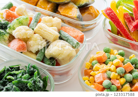 冷凍野菜 野菜の冷凍保存 冷凍野菜 野菜の冷凍保存 123317588