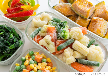 冷凍野菜 野菜の冷凍保存 冷凍野菜 野菜の冷凍保存 123317593