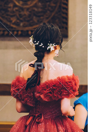 ＜ウェディングイメージ＞新婦のヘアスタイル・ヘアメイク 123318149