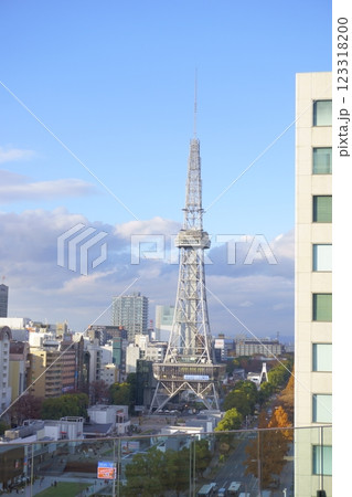 ビルの展望階から見た名古屋テレビ塔 ビルの展望階から見た名古屋テレビ塔 123318200