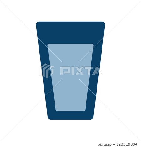 コップに入った水のアイコンイラスト 123319804