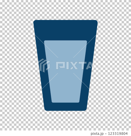 コップに入った水のアイコンイラスト 123319804