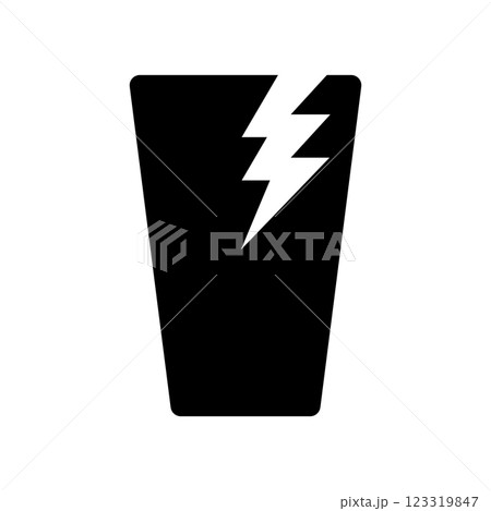 割れたコップのアイコンイラスト 割れたコップのアイコンイラスト 123319847