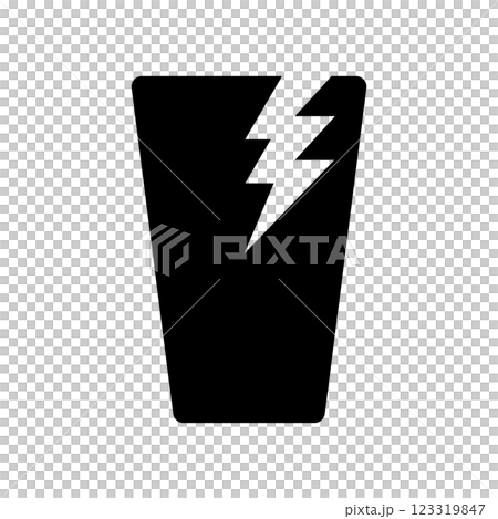 割れたコップのアイコンイラスト 割れたコップのアイコンイラスト 123319847