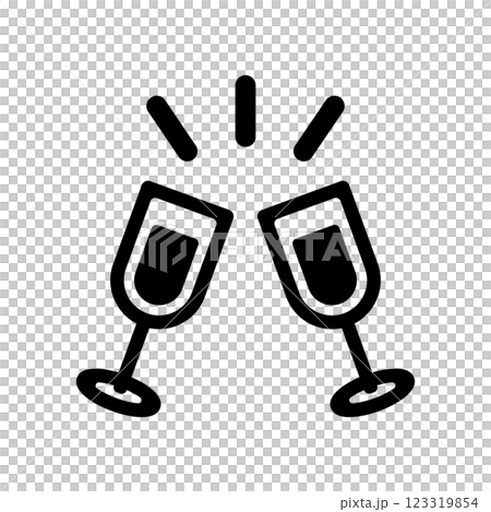 乾杯するアイコンイラスト 乾杯するアイコンイラスト 123319854