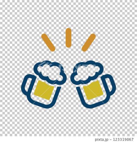 Icon illustration toasting with beer 123319867