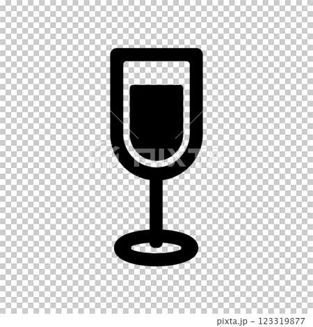 シャンパンのイメージのアイコンイラスト 123319877