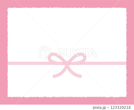 水引のベクターイラスト　プレゼント用包装用紙背景イラスト 123320218