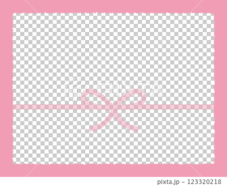 水引のベクターイラスト　プレゼント用包装用紙背景イラスト 123320218