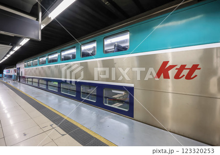 Jan 23 2025 Modern Double-Decker Train Station Platform with Ktt Insignia 123320253