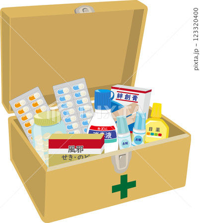 薬の入った救急箱 123320400