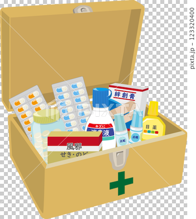 薬の入った救急箱 123320400
