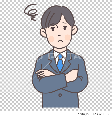 擔心的男性辦公室職員 03 123320687