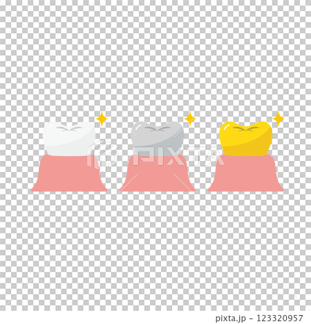 セラミック・金歯・銀歯のイラスト 123320957