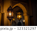 Lanterns on the inside Mosque 123321297