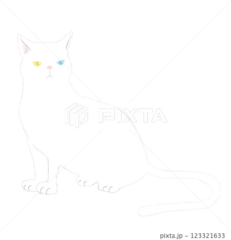 白猫のイラスト 123321633