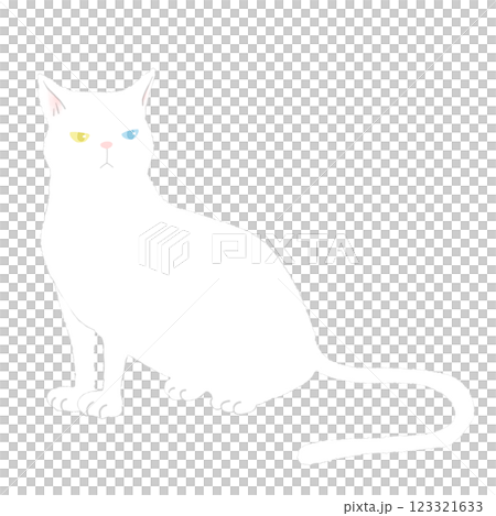 白猫のイラスト 123321633