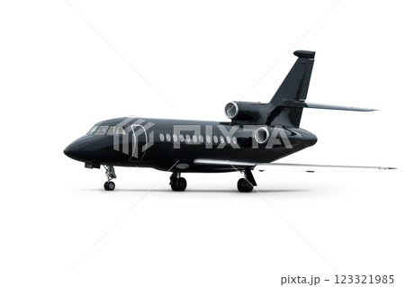 Modern black executive business jet isolated on white background Modern black executive business jet isolated on white background 123321985