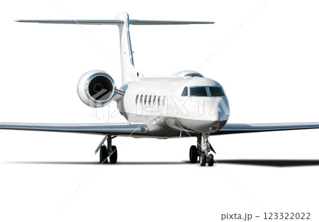 Modern white corporate business jet isolated on a white background Modern white corporate business jet isolated on a white background 123322022