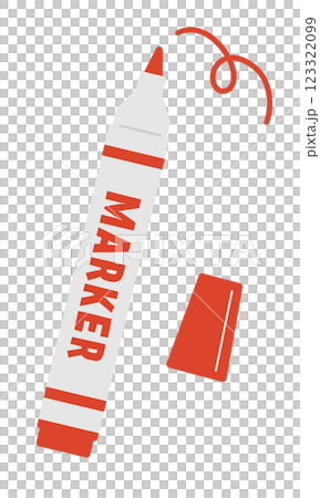 Red marker / Vector illustration 123322099