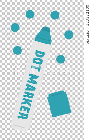 淺藍色圓點標記/向量插圖 123322100