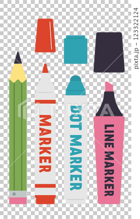 各種書寫工具集/向量插圖 123322124