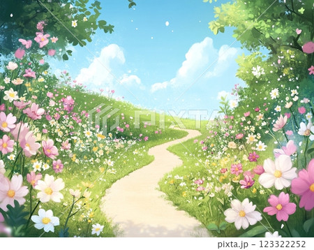 コスモスのある風景 コスモスのある風景 123322252