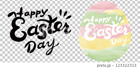 蛋形框內手寫文字「復活節快樂」。 123322313