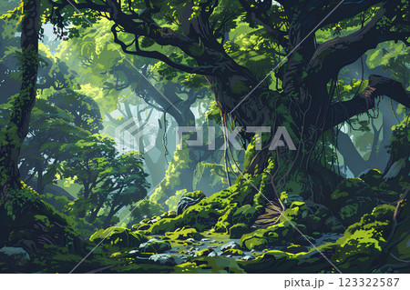 世界遺産　神秘的な屋久島 123322587