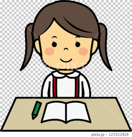 Elementary school girl in class 123322926