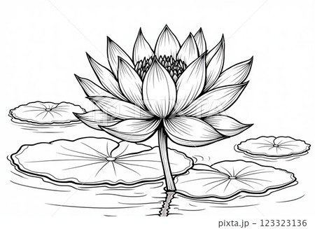 ハス スイレン 蓮 123323136