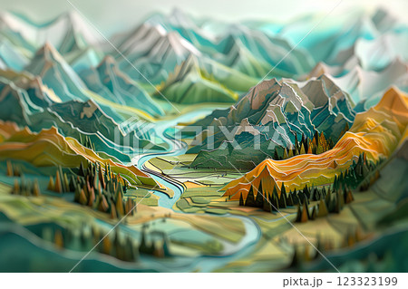 世界遺産  カナディアンロッキー 雄大な大自然 123323199