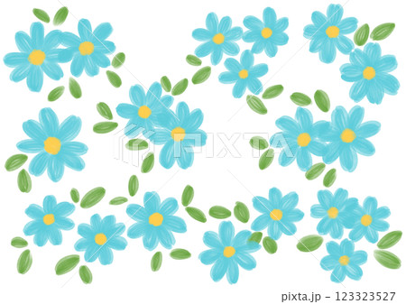 Illustration of a small Blue Daisy flower blooming 123323527