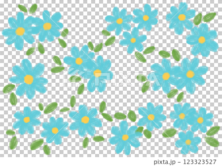 Illustration of a small Blue Daisy flower blooming 123323527